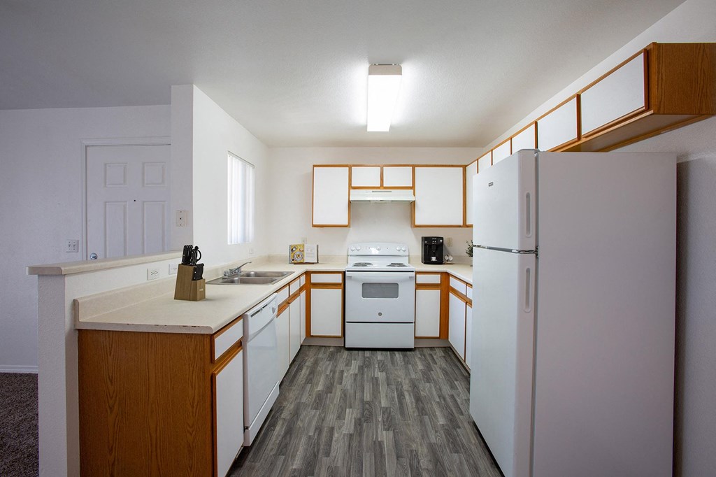 Kitchen 3 Bedroom Floorplan at Aspen Ridge Apartments in Albuquerque New Mexico